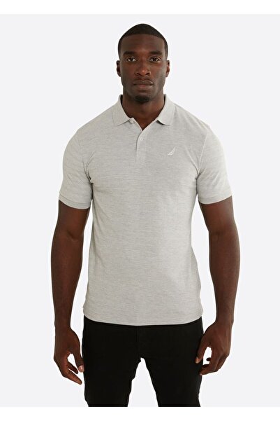 Nautica Gray Men's Polo Neck T-Shirt N1G00679