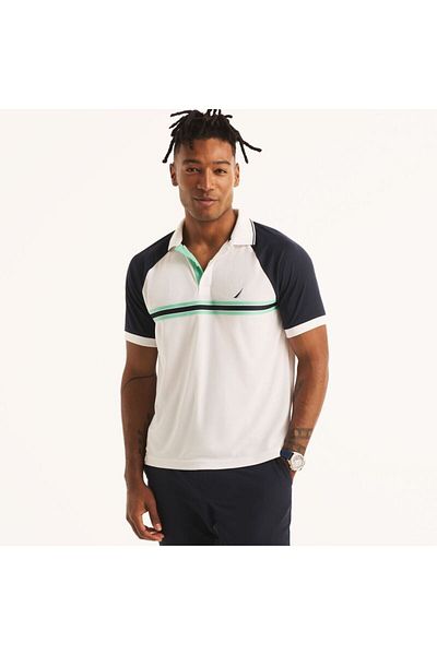 Nautica Men's Polo Neck White T-Shirt - KR4511