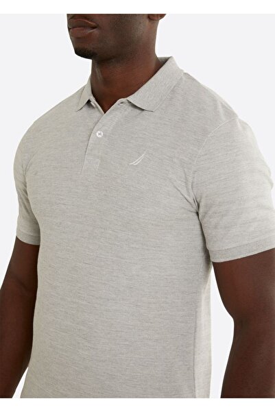 Nautica Gray Men's Polo Neck T-Shirt N1G00679