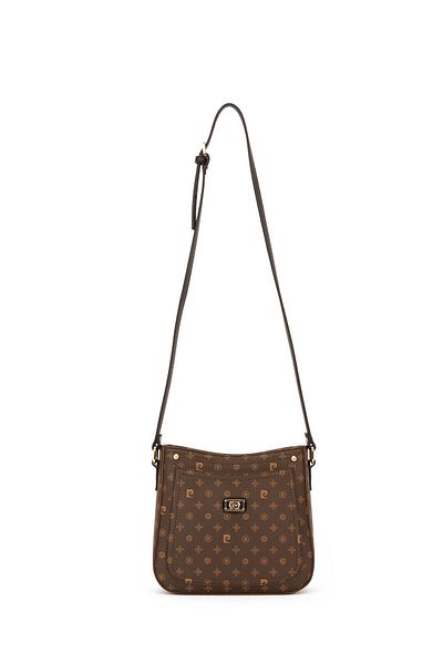 Pierre Cardin Geantă de umăr pentru femei monogramă maro 05PO22Y1582