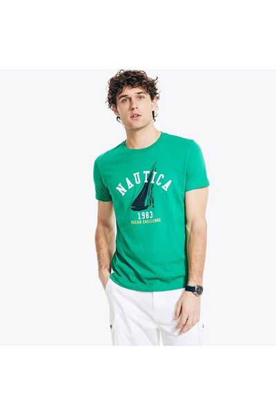 Nautica Men's Green T-Shirt VR3504