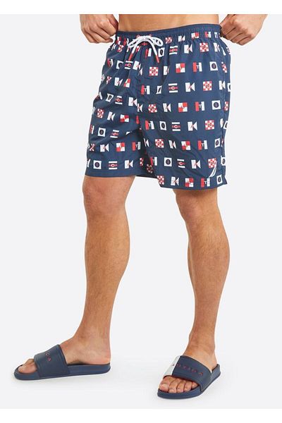Nautica شورت سباحة رجالي باللون الأزرق الداكن - N1M01615