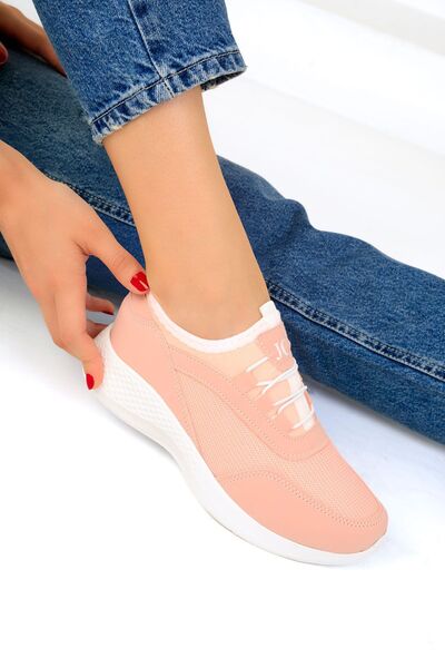 SOHO Pudra-Beyaz Kadın Sneaker 15226