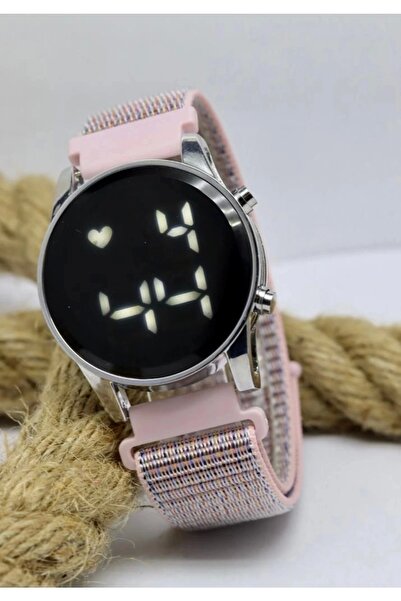 m melisa hediyelik Pembe Renk Kanvas Kordon Spor Cırt Cırtlı Kalp Aşk Detaylı...