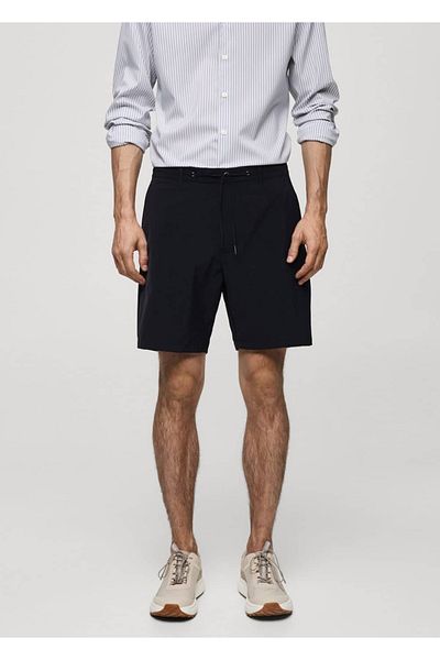 MANGO Man Regular Cut Drawstring Bermuda Shorts