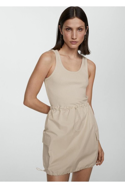 MANGO Woman Rochie combinată cu parașuta