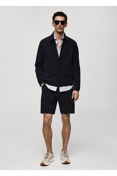 MANGO Man Regular Cut Drawstring Bermuda Shorts