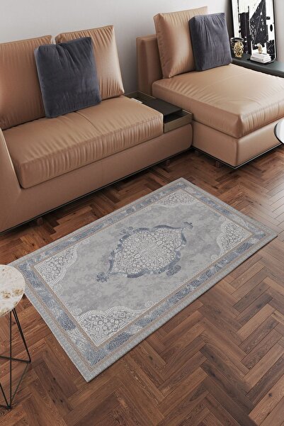 CAPPİO HALI Dijital Baskılı Makinada Yıkanabilir Salon Halısı Mutfak Halısı Y...