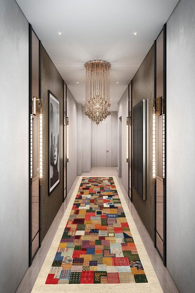 CAPPİO HALI Dijital Baskılı Makinada Yıkanabilir Salon Halısı Mutfak Halısı Yolluk Halısı - Cp1626