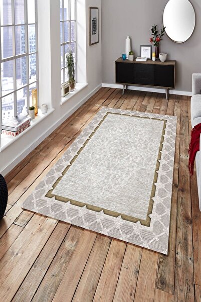 CAPPİO HALI Detaylı Gri Makinada Yıkanabilen Halı - Cp438