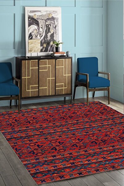 ESTA HALI Kilim Desenli Halı  Makinada Yıkanabilir