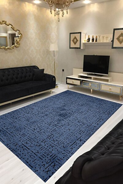 WOOLLY HOME COLLECTİON Dijital Baskılı Makinada yıkanabilir Salon Halısı Mutfak Halısı Yolluk Halısı - WLLY1811