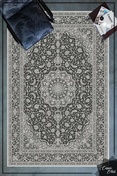 CAPPİO HALI Gri Klasik Yoğun Motifli Halı - Cp591