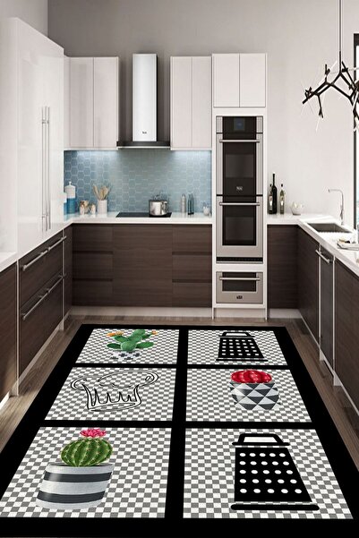 CAPPİO HALI Dama Desenli Mutfak Halısı - Cp398