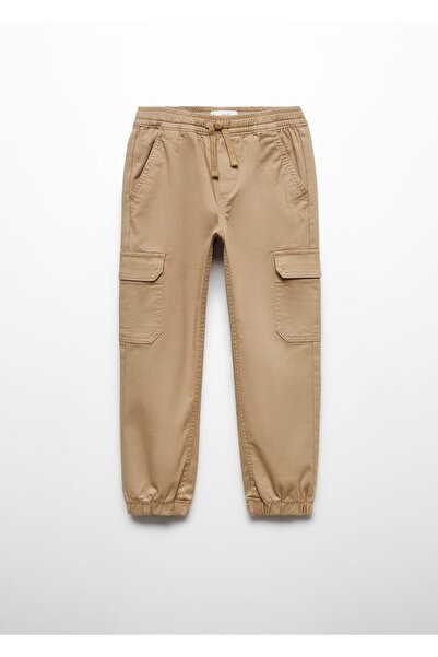 MANGO Kids Pamuklu kargo pantolon