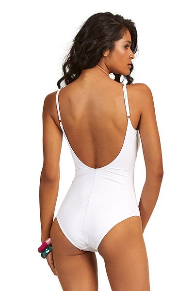 Argento Costum de baie alb cu ochi de pasăre