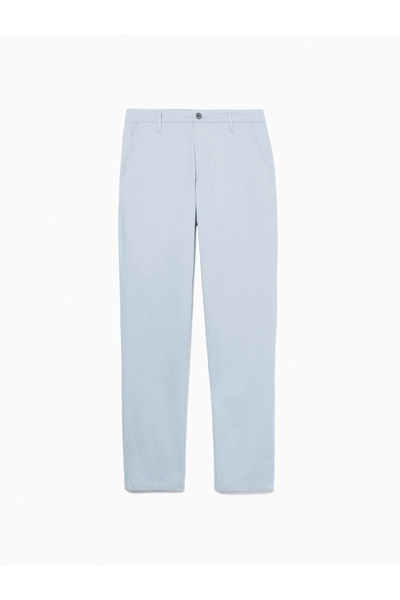 Sisley Ανδρικό παντελόνι Chino Slim Fit από βαμβακερό μείγμα Ice Blue