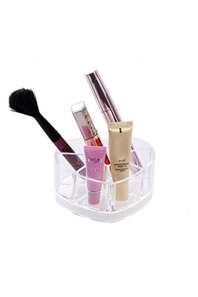 Buffer Heart Acrylic Cosmetic Makeup Organizer - Organizer (K0)