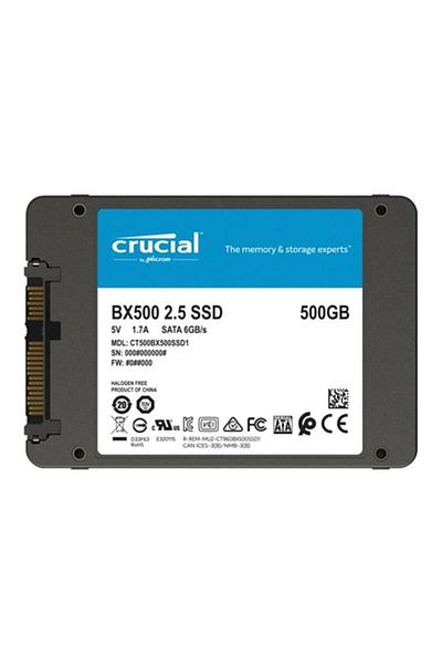 Crucial قرص صلب Bx500 500 جيجابايت Sata3 2.5 بوصة 3D NAND SSD (CT500BX500SSD1)