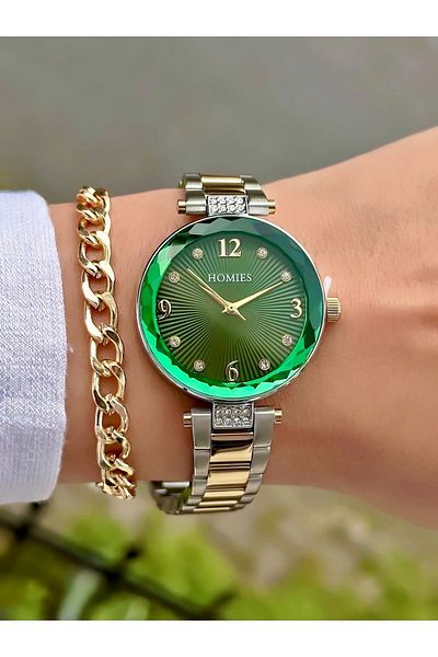 Homies HOMİES CUT GLASS WRIST WATCH