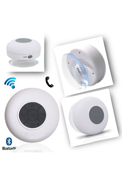 Diwu Su Geçirmez Mini Bluetooth Duş Hoparlörü (BEYAZ) Nanopro