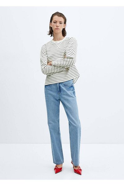 MANGO Woman Gestreifter Pullover