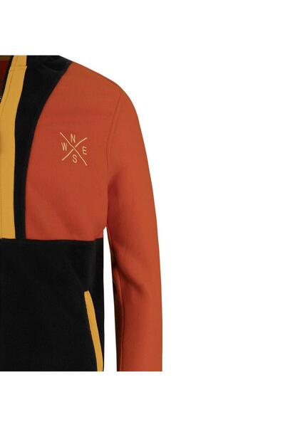 Luo Camp Full-zip Fleece 01 - Orange / Dark Grey Erkek Polar