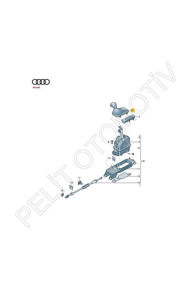 PELİTOTOMOTİV Audi A3 S Tronic Automatic Gear Shift Knob Gaiter - 8V1713139G