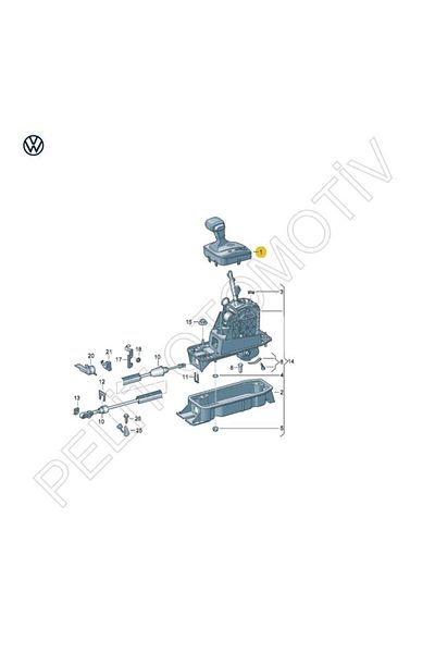 PELİTOTOMOTİV Passat B6 Automatic Gear - Knob and Gaiter 3c1713203b