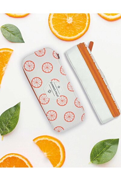 Kağıt Gemi Dükkan Cutie de creioane portocalie de volum mare