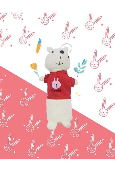 Kağıt Gemi Dükkan Red Rabbit Fabric Pencil Case