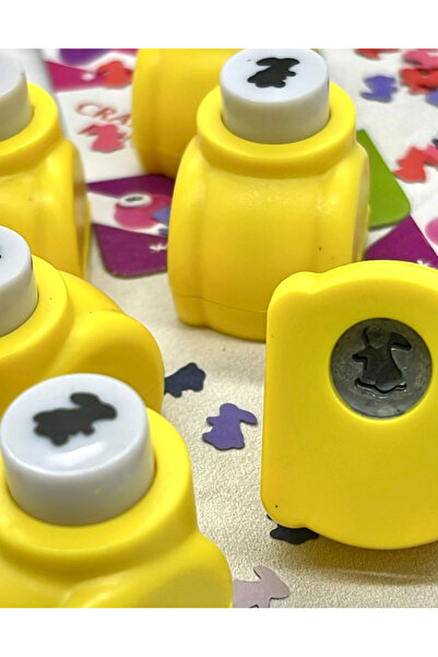 Kağıt Gemi Dükkan Tavşan Desenli Sarı Mini Delgeç