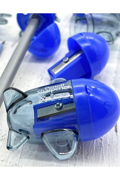 Kağıt Gemi Dükkan Blue Tiny Rocket Pencil Sharpener / Pencil Sharpener