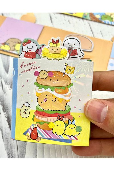 Kağıt Gemi Dükkan Cute Sumikko Hamburger Themed Post-it / Sticky Note / Index