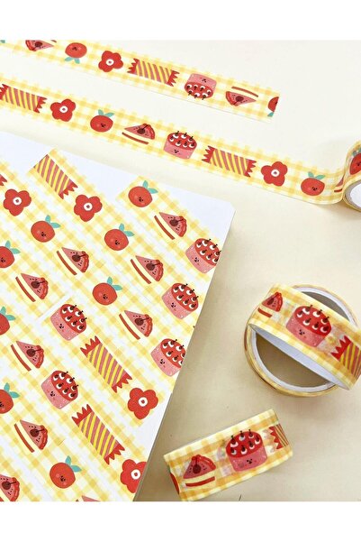 Kağıt Gemi Dükkan Leziz Pastalar - Washi Bant - Washi Tape - Bant Sticker - B...