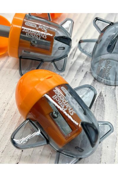 Kağıt Gemi Dükkan Orange Tiny Rocket Pencil Sharpener / Pencil Sharpener