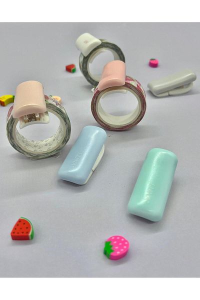 Kağıt Gemi Dükkan Pink Washi Tape Cutter - Bullet Journal and Notebook Decoration Holder