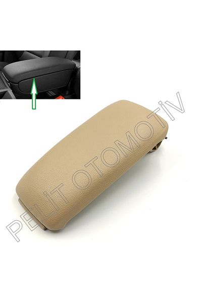 PELİTOTOMOTİV Armrest Cover for Audi A3 (2004-2012) Beige Leather 8p0864245