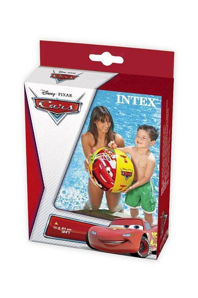 Intex كرة الشاطئ المرخصة من ديزني كارز مقاس 61 سم (Intex 58053) /