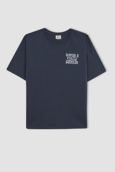 DeFacto Boy - Crew Neck Printed Oversize T-Shirt A6412a823sm