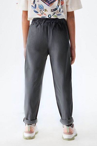BayBayan Pantaloni de școală pentru copii cu talie înaltă elastică - cu buzunare