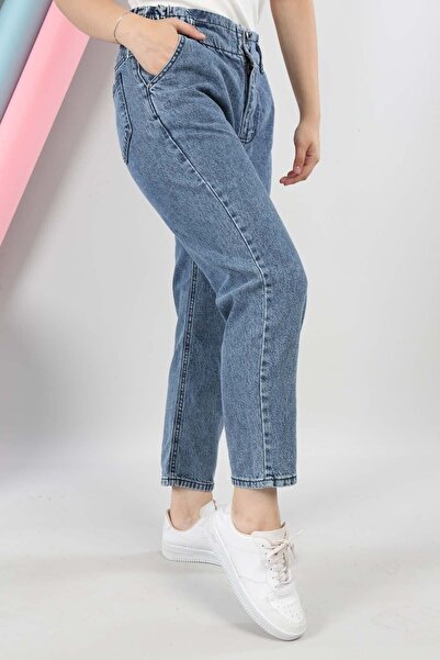 Asortix Dievčenské štíhle nohavice voľného strihu s elastickým pásom Ležérne Ležérne džínsy