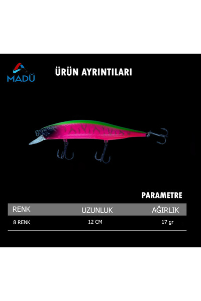 Alpa Sarı Kafa Şeker Pembe Sahte Balık Rapala Muadili Floating 1. Sınıf 12 Cm. 17gr