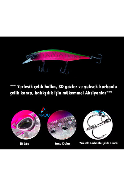 Alpa Sarı Kafa Şeker Pembe Sahte Balık Rapala Muadili Floating 1. Sınıf 12 Cm. 17gr
