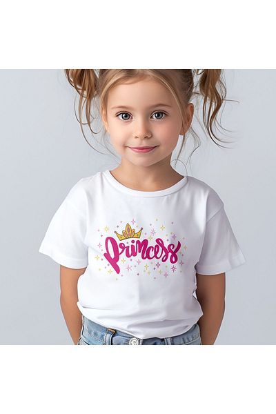 Let's Wear Πριγκίπισσα με στάμπα Basic T-shirt για παιδιά