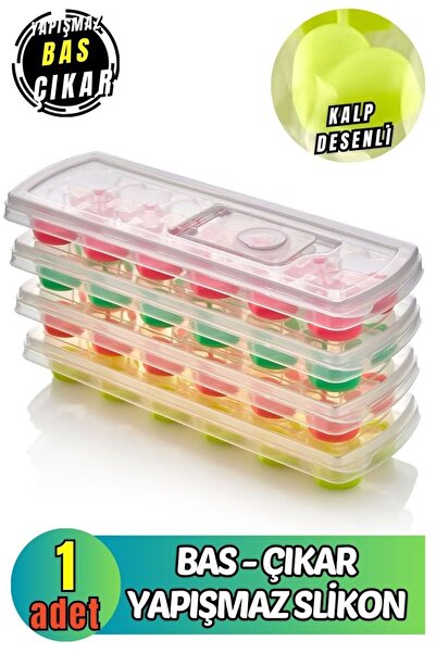Comprox Kaliteli Yapışmaz Silikon Bas Çıkar Buzluk Buz Kalıbı Rengarenk