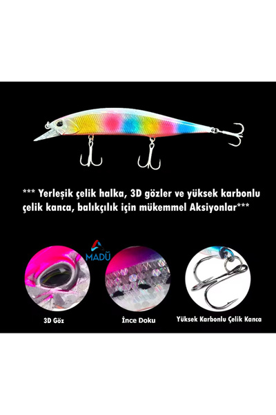Alpa Palyaço Sahte Balık Rapala Muadili Floating 1. Sınıf 12 cm 17gr