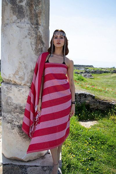 Hiera Made Sultan Series - 100% Organic Cotton Beach Peshtemal, 90x180 Towel
