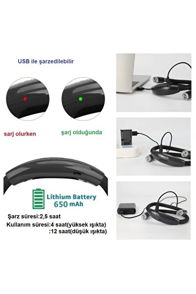 YENİTECH -usb Şarjlı Kitap Okuma Ve Tamir Boyun Askılı Led Işığı