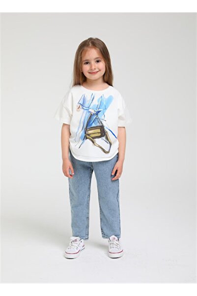 Escabel Tricou elegant cu imprimeu geantă pentru fete